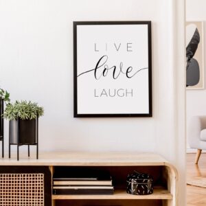 Cuadro con lámina Live Love Laugh