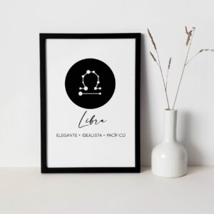 Cuadro con lámina Zodíaco Libra