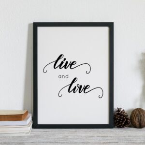Cuadro con lámina Live Love