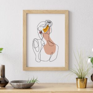 Cuadro con lámina Silueta de Mujer