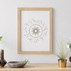 Cuadro con lámina Línea Mística Signos