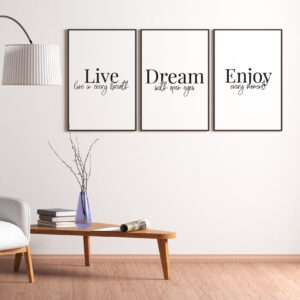 Set Cuadros Live Dream Enjoy