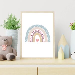 Cuadro Infantil Arcoiris corazón