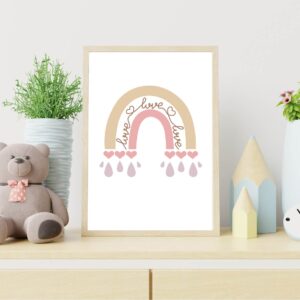Cuadro Infantil Arcoiris love