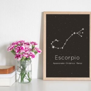Cuadro con lámina Zodíaco Constelaciones Escorpio