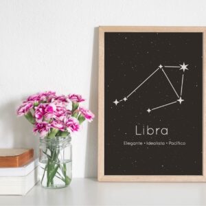 Cuadro con lámina Zodíaco Constelaciones Libra