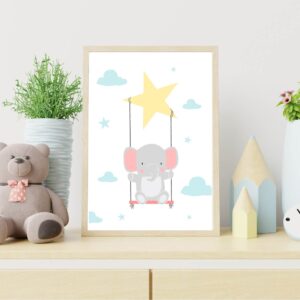 Cuadro Infantil Elefante estrella