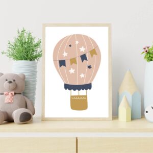 Cuadro Infantil Globo rosa