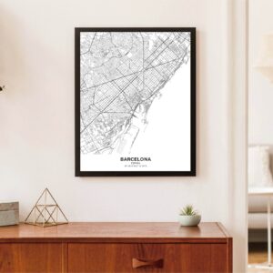Cuadro con lámina Mapa Barcelona