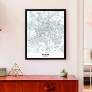 Cuadro con lámina Mapa Berlín