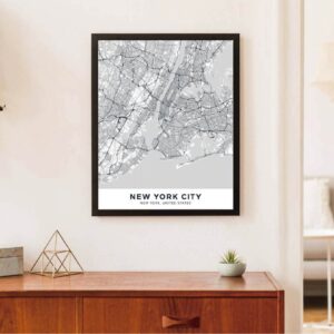 Cuadro con lámina Mapa New York
