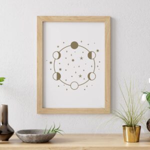Cuadro con lámina Línea Mística Fases