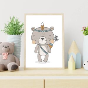 Cuadro Infantil Osito Indio