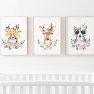 Set Cuadros Infantiles Animalitos Acuarela