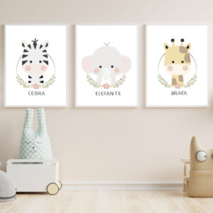 Set Cuadros Infantiles Animalitos con Nombre II