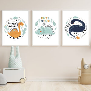 Set Cuadros Infantiles Dinos