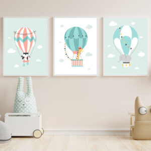 Set Cuadros Infantiles X3 Globos