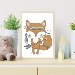 Cuadro Infantil Zorrito Indio