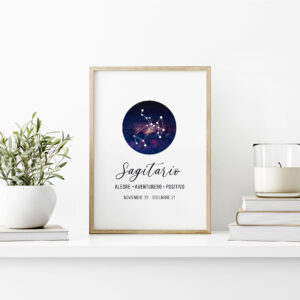 Cuadro con lámina Signo Sagitario