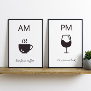 Set Cuadros AM PM (Té & Vino)