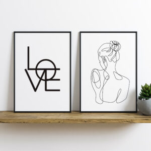 Set Cuadros Love Yourself B&N