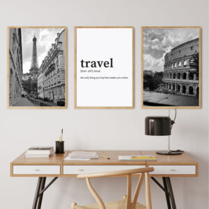 Set Cuadros Travel Paris - Rome