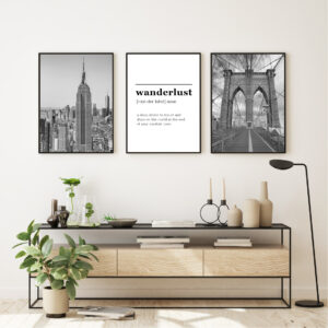Set Cuadros Wanderlust NY