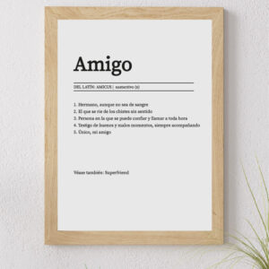 Cuadro con lámina Amigo - Definición