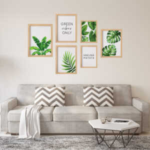 Set 6 Cuadros Irregulares Pretty Leaves