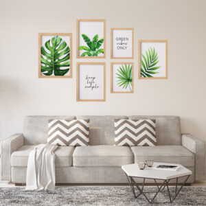 Set 6 Cuadros Irregulares Tropical Life