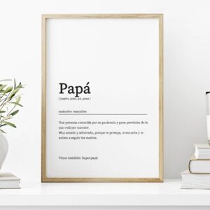 Cuadro con lámina Papá - Definición II
