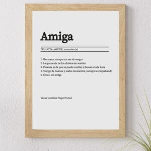 Cuadro con lámina Amiga - Definición