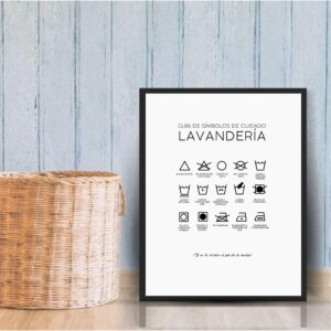 Cuadro con lámina Guía Lavandería