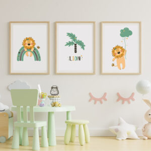Set Cuadros Infantiles Lion Roar