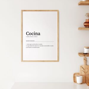 Cuadro con lámina Cocina Definición