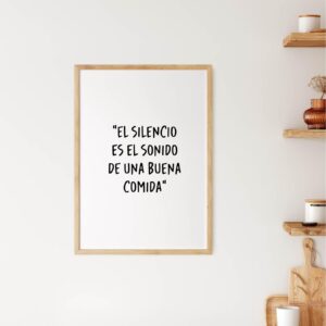 Cuadro con lámina Buena Comida