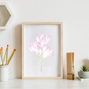 Cuadro con lámina Flores Lilas