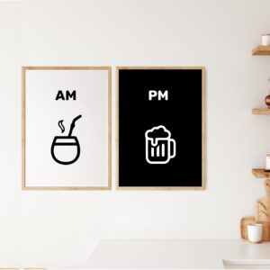 Set Cuadros AM PM (Mate & Cerveza)