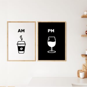 Set Cuadros AM PM (Café & Vino)