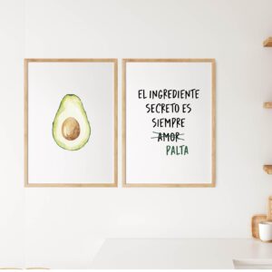 Set Cuadros Palta Lover