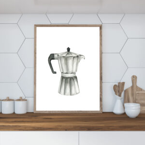 Cuadro con lámina Cafetera Italiana
