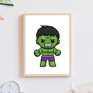 Cuadro con lámina Hulk