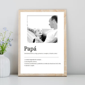 Cuadro con lámina Papá - Imagen & Definición