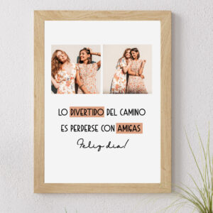 Cuadro con lámina Amigx - Fotos & Frase