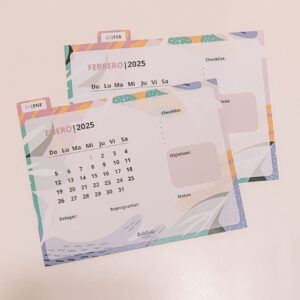 Repuesto Calendario Tipo Fichero Pastel 2025
