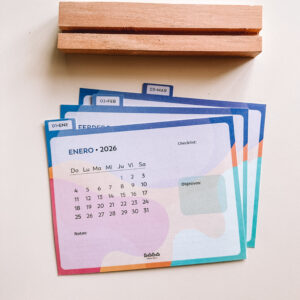 Repuesto Calendario Tipo Fichero Pastel 2026